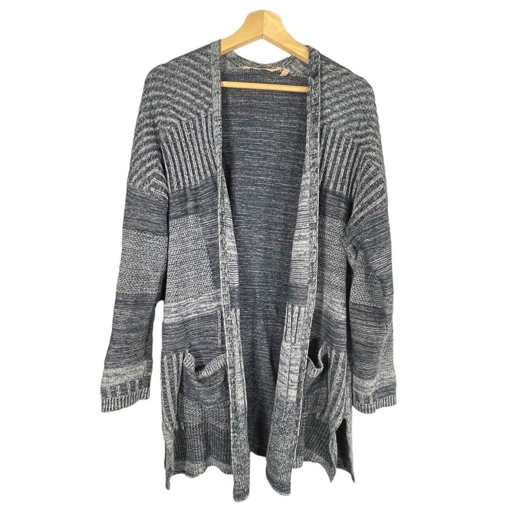 Soft Surroundings Womens Blue Patchwork Open Fron… - image 1